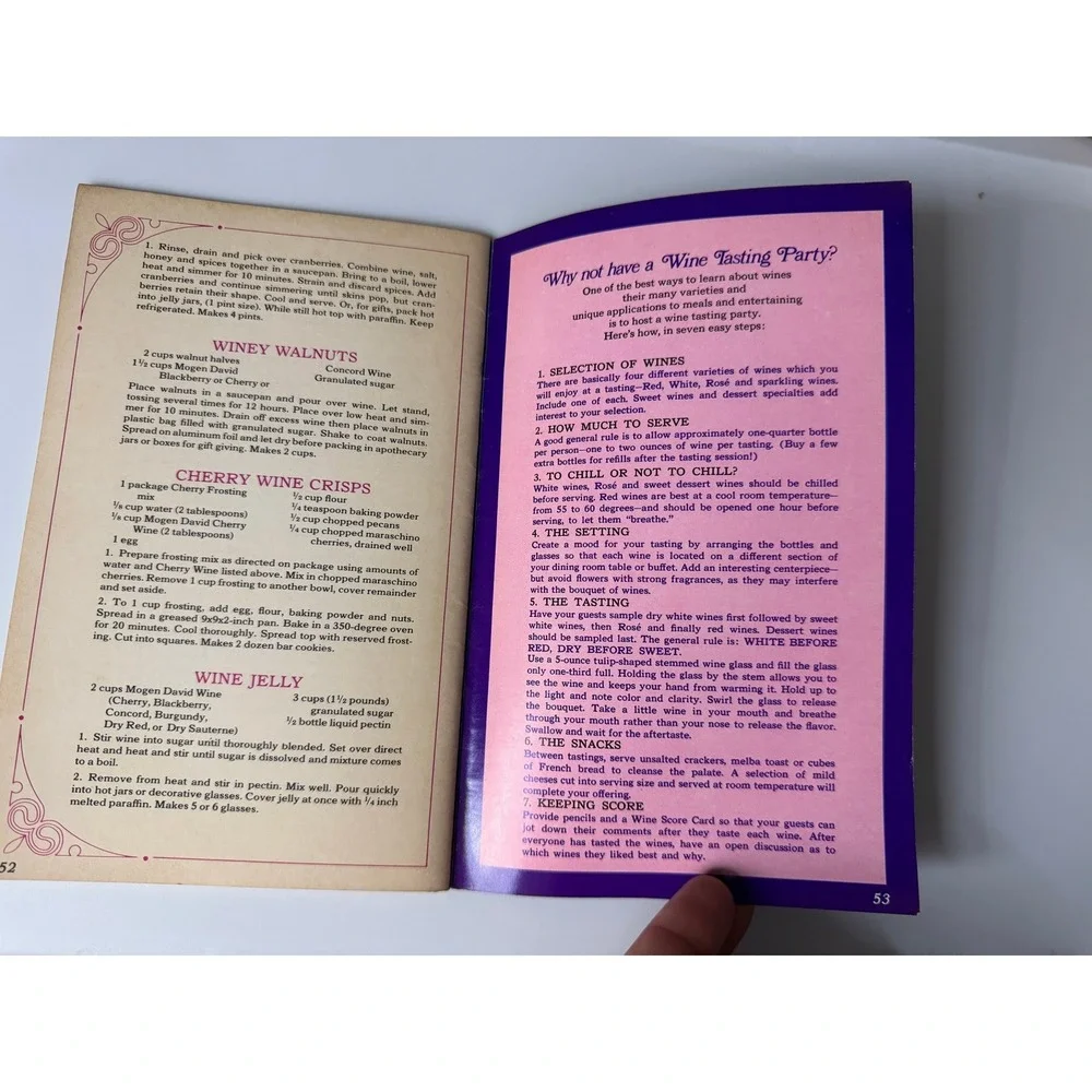 Vintage‎ Mogen David Menus For Every Mood Wine Recipe Booklet Cookbook 1970s